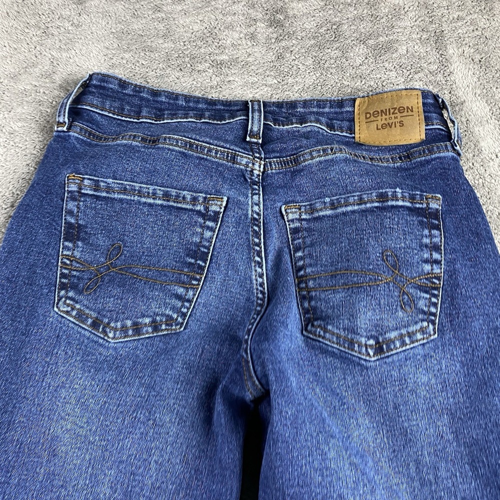 Denizen From Levis Boyfriend Jeans Womens 2 W26 Blue Distressed Hem Mid Rise - Picture 16 of 16